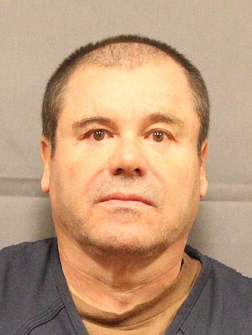 US Drug Enforcement Administration booking photograph of Joaquín Guzmán
